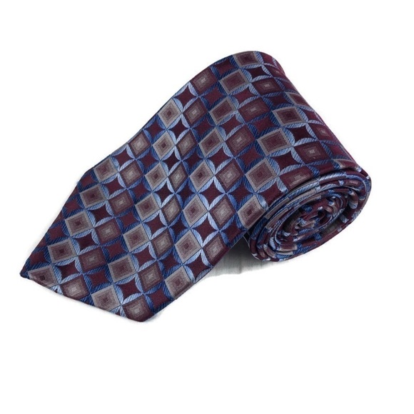Platinum Designs Mens Tie, Blue Silk - Picture 1 of 5